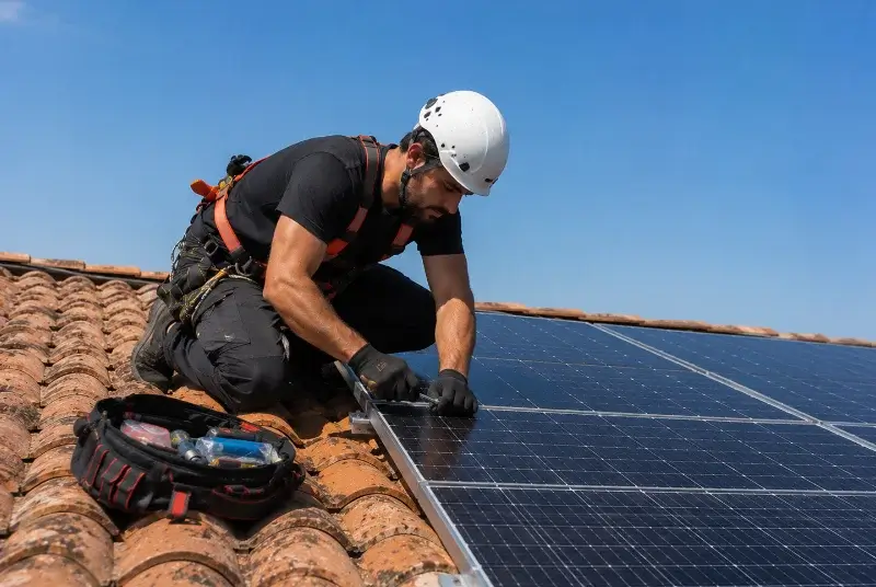 Maintenance et monitoring de panneaux solaires à Courléon